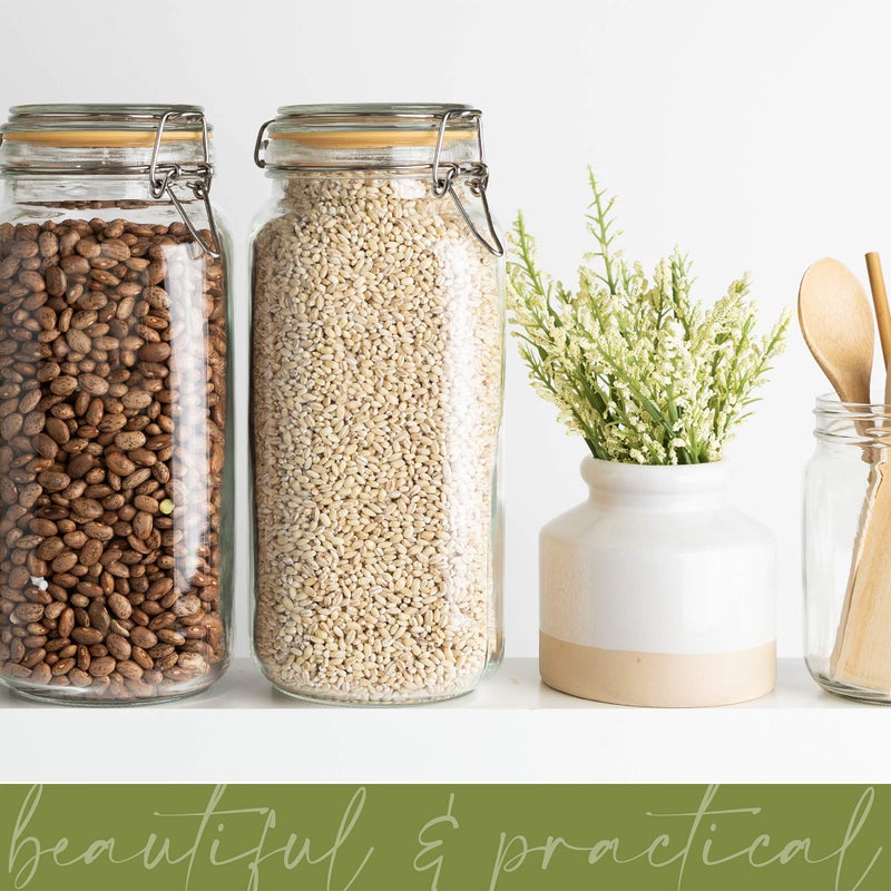 Galashield Glass Jars with Lids 67 oz Food Storage Jars with Airtight Lids Leak Proof Glass Canisters Kitchen Jars [Set of 2] - Image 3